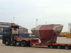 Large odd shaped cargo on a Low Loader