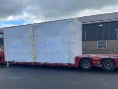 Over height cargo loaded on to a Low Loader and destined for Germany